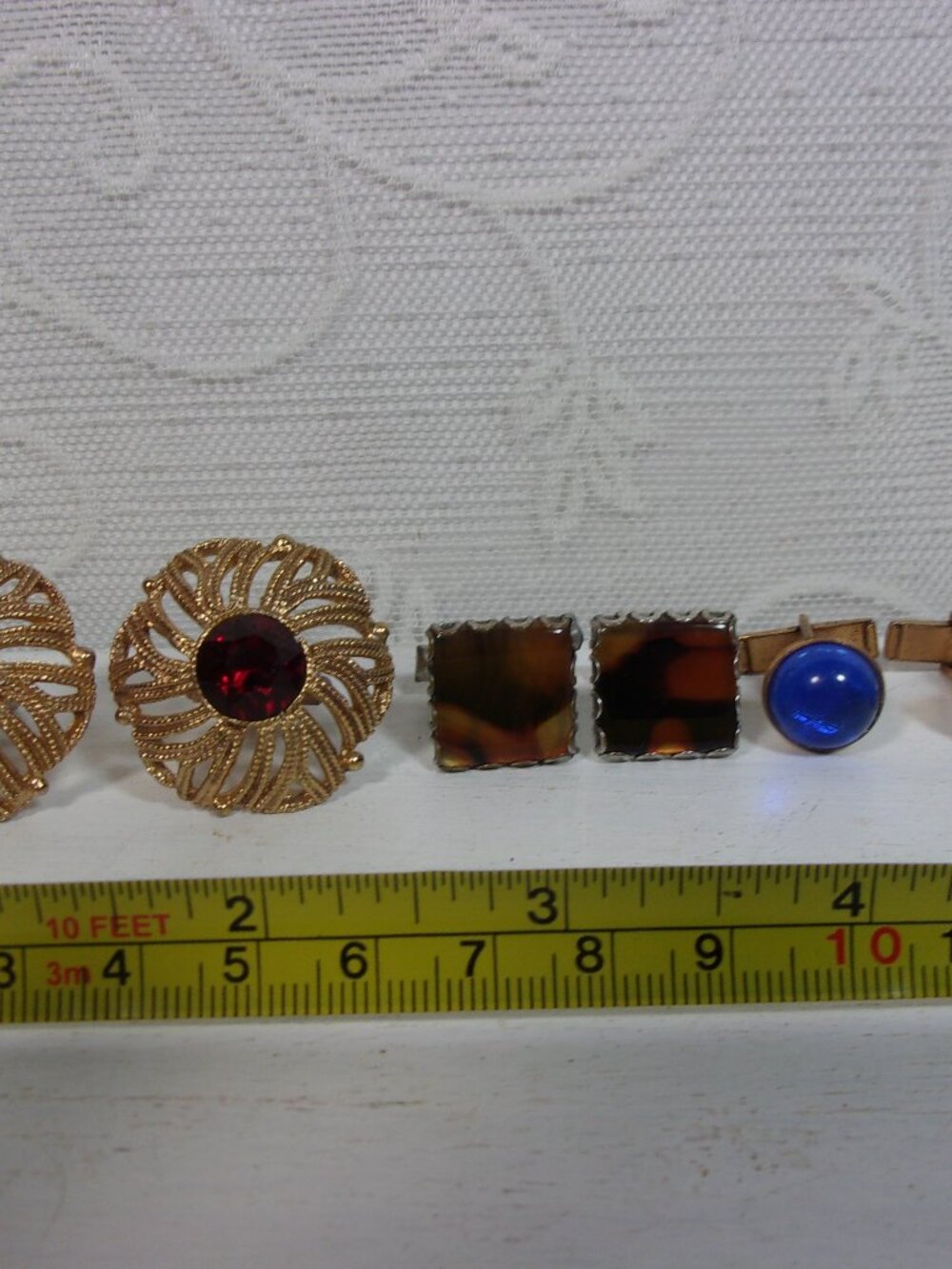 SET OF THREE PAIR MEN'S CUFFLINKS